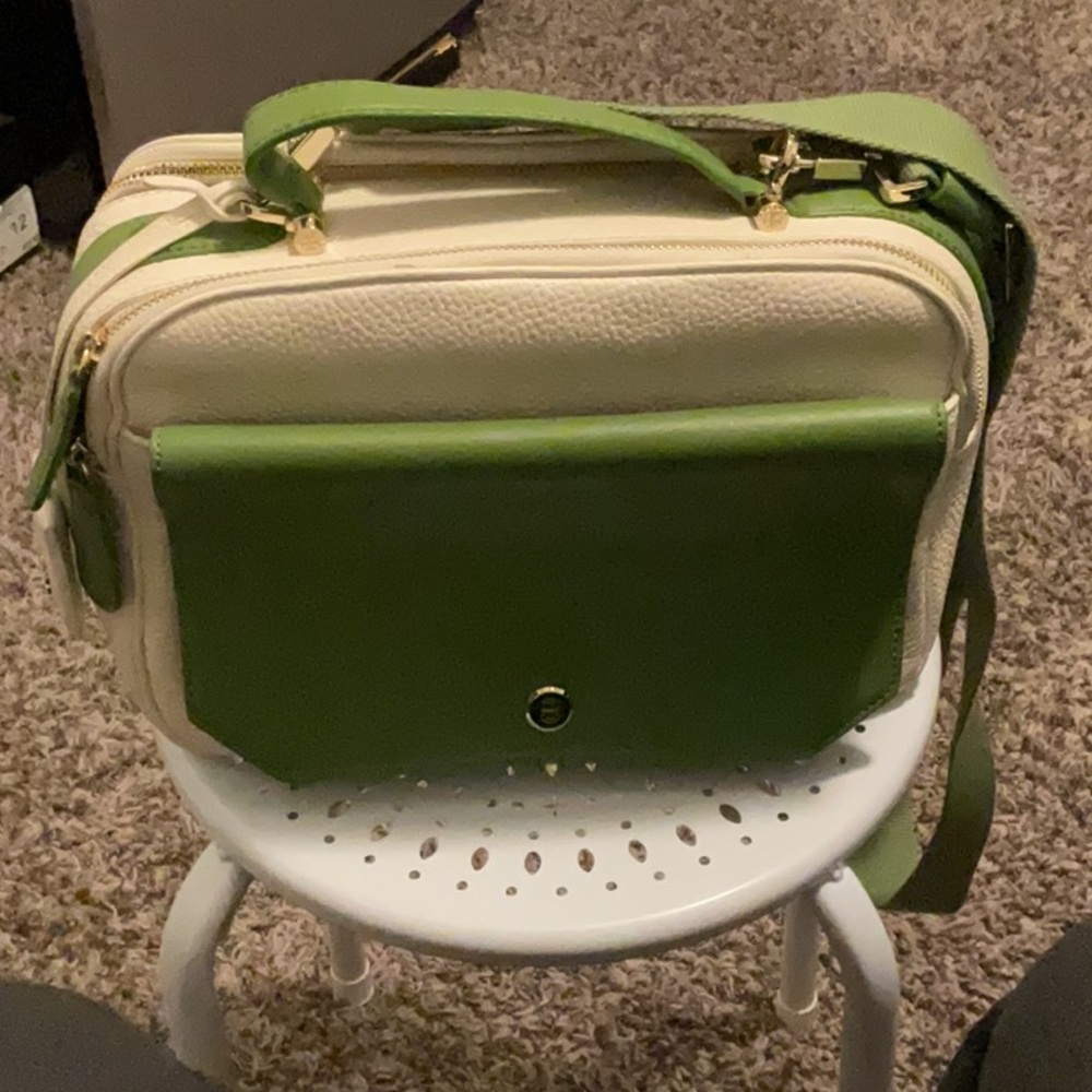 Tory Burch Green and Cream